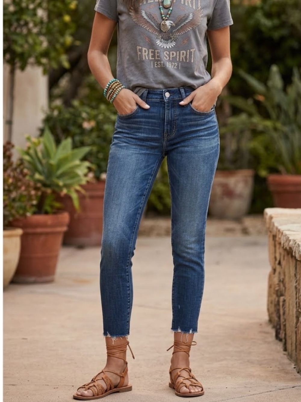 Moussy Vintage Tyrone Stretch Skinny Jeans Size 29 Medium Dark Wash